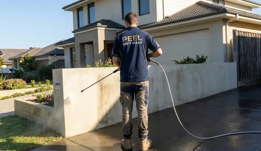Pressure Washing Worker